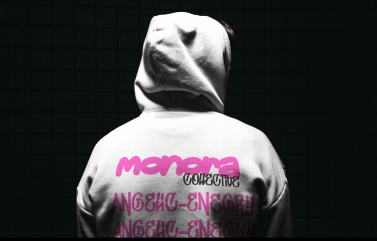 A hoodie design for a client, street styled angelic