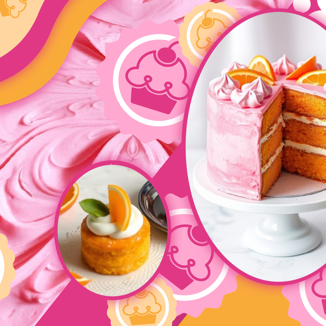imagery of the branding of petit gateau, has cute cakes and yummy desserts