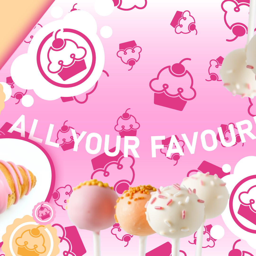 imagery of the branding of petit gateau, has cute cakes and yummy desserts